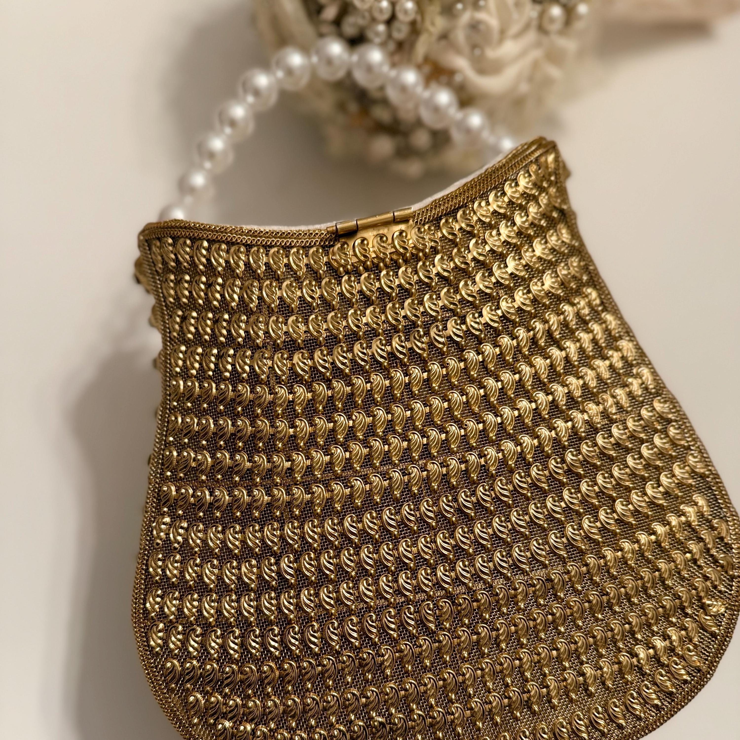 Pochette Da Donna In Velluto Avorio Vilky: Borsa Da Sera Con Catena E Strass Per Matrimonio