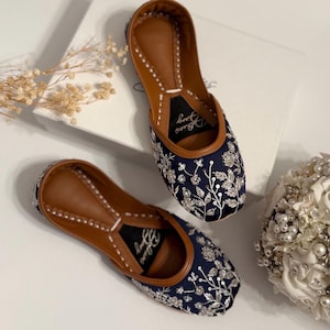 Navy Blue Flat Shoes - Etsy