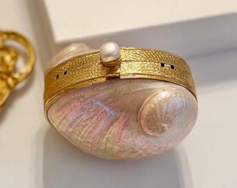 Natural Pink Abalone Shell Minaudiere Clutch | Beach Wedding Clutch | Gift for her | Wristlet | Mother of Peal | Unique find | Gift Idea