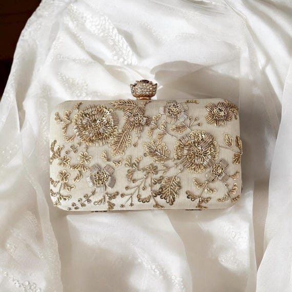 Sposa Pochette Bianca Raso Clutch Pochette Bianca Matrimonio True