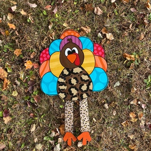 Turkey - seasonal decor - fall door hanger - thanksgiving turkey - personalized door hanger