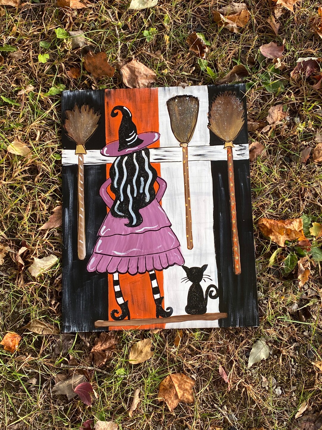 Witch Decor - Fall Door Hanger - Halloween Decor - Seasonal Sign ...