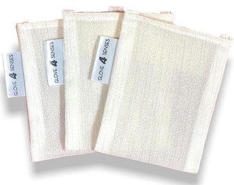 4 Senses Silk Facial Facial Exfoliating Glove Mitt - 3 piezas