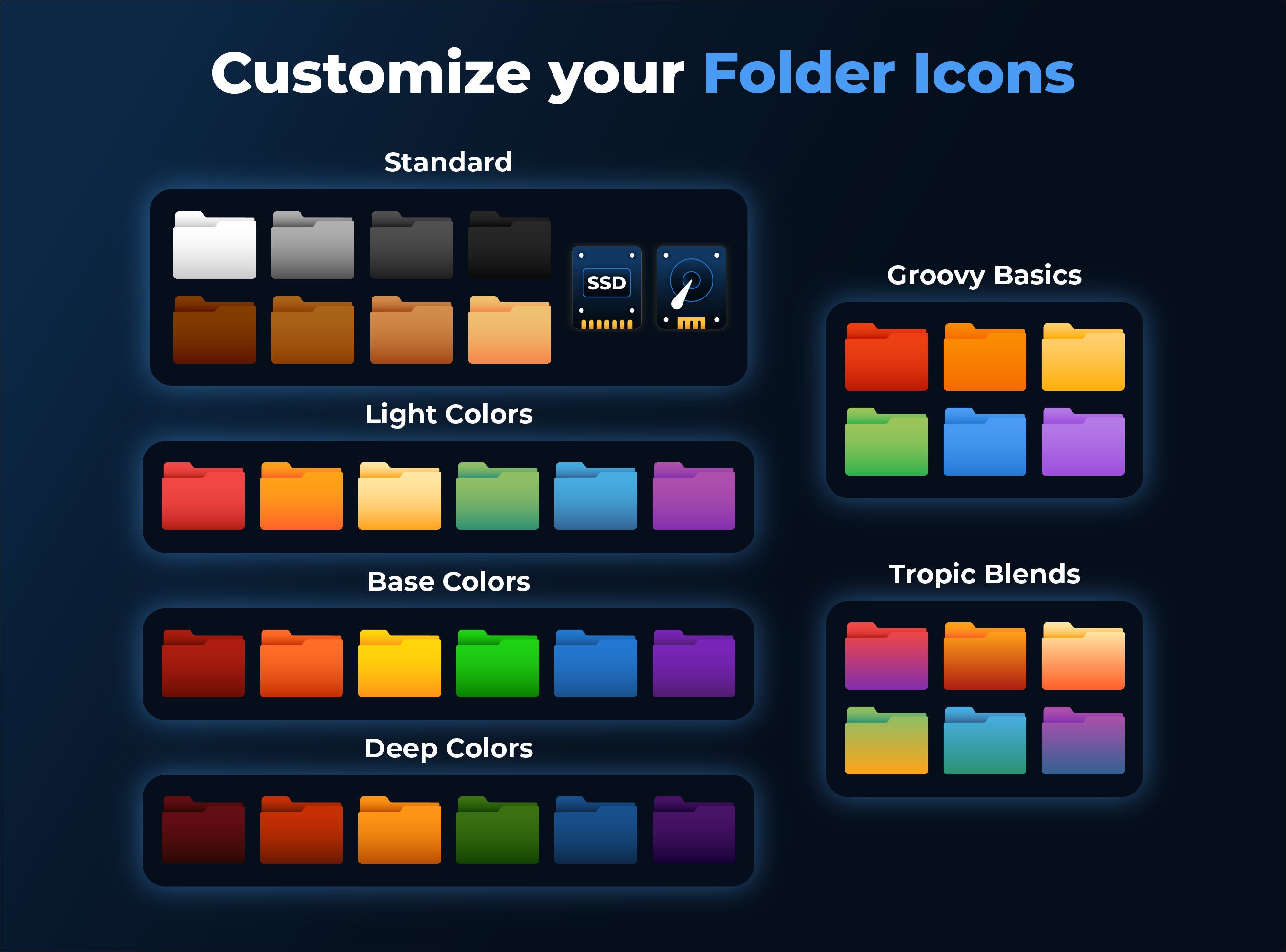 40 Desktop Folder Icons Bundle | Minimal Mac & PC Aesthetic Icons ...
