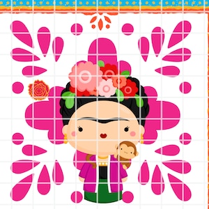 Cartoon inspired Frida 20oz tumbler wrap