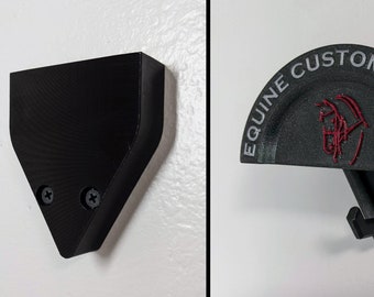 Soporte de pared sencillo para colgar soportes ajustables para bridas - Almacenamiento interior para bridas y cabestros - Más utilidad para soportes ajustables para bridas