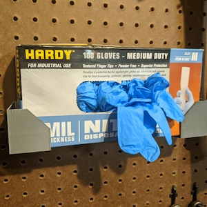 Nitrile Glove Box Pegboard Holder - Pegboard Organization
