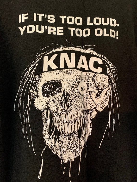 KNAC Radio 105.5 Pure Rock T Shirt Too Loud Black Large Band KNAC Radio 105.5 Pure Rock T Shirt Too Loud Black Large Band