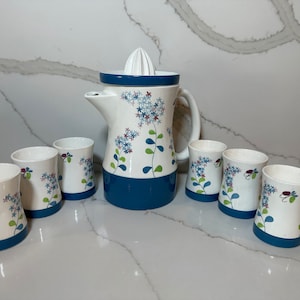 Vintage Lilac Time Saftpresse von National Potteries, Bedford Ohio.
