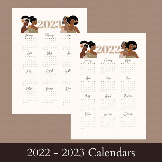 20222023 Sisters Yearly Calendar Be Inspired Be Motivate Etsy