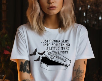 Comfy Coffin Shirt: Gothic Emo Clothing