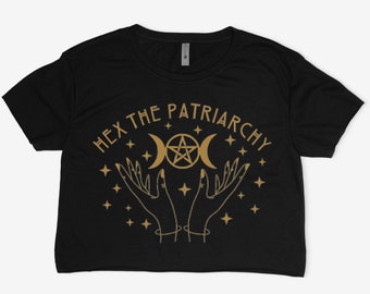 Hex the Patriarchy Crop Top: Feminist Witch Shirt
