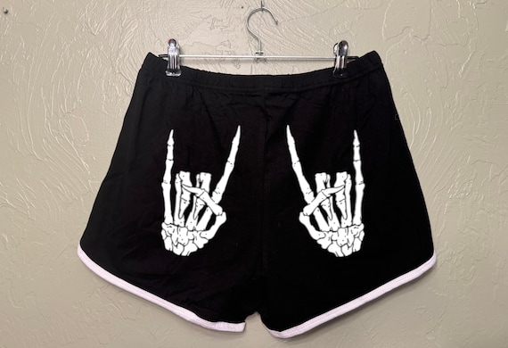 Skeleton Hands Dolphin Shorts: Goth Lounge Booty Shorts - Etsy