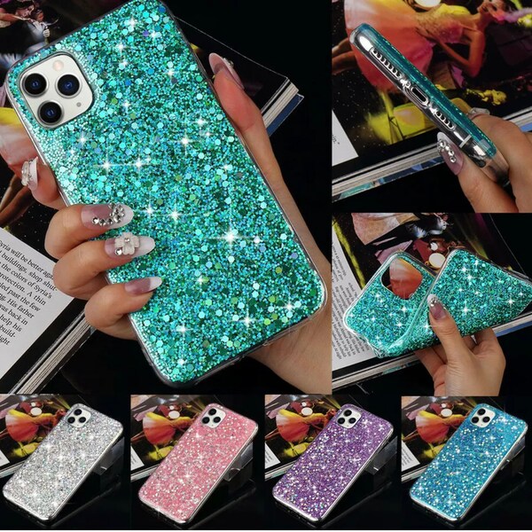 Bling Glitter Case For Apple iPhone 11 12 13 Pro Max XR 7 8 SE 2022 Soft Cover