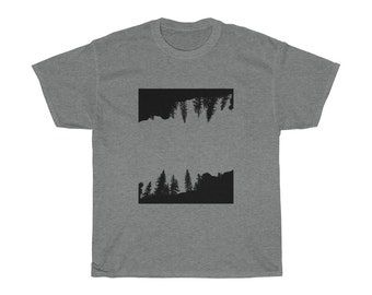 Mountain Mirror Tee Shirt Trees Lake Hiking