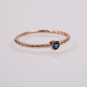 Sapphire, 14K Rose Gold Ring, Gemstone