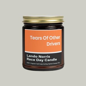 McLaren Lando Norris Formula 1 Candle, Motorsports Gift For Him, Formula One Racing Gift, F1 Merch Father&#39;s Day Gift