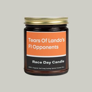 Lando Norris Racing Candle, Motorsports Gift For Him, Formula One Gift For Him, F1 Merch Father&#39;s Day Gift