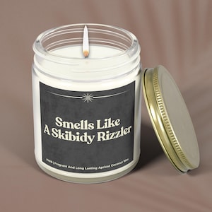 Skibidy Rizzler Teen Candle | Rizz Gift For Teens, Middleschool Slang, College Grad Gift, Teen Birthday Candle, Gen Alpha Graduation Gift