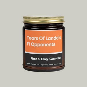 Funny Lando Norris Candle, Formula 1 Motorsports Gift For Him, Formula One Racing Gift, F1 Merch Father&#39;s Day Gift