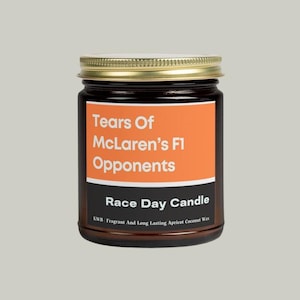 McLaren F1 Candle, Motorsports Gift For Him, Formula One Racing Gift, Formula 1 Merch Father&#39;s Day Gift