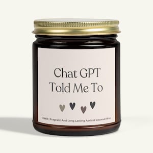 Chatgpt-cadeau voor collega, grappige Chat Gpt-kaars, AI-cadeau voor digitale marketeer, socialmediamanager of eigenaar van een klein bedrijf