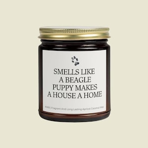 Beagle Puppy | Forever Home Pet Candle, Dog Mom Gift, New Home, Dog Lover Gift, Dog Dad Gift, Dog Lover Gift, Dog Birthday, Housewarming