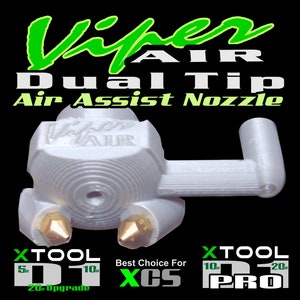 Dual Tip Air Assist Nozzle for xTool D1 and Pro