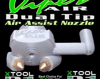 Dual Tip Air Assist Nozzle for xTool D1 and Pro