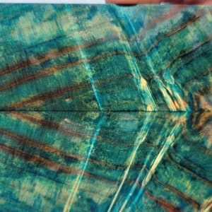Stabilized Double Dyed Maple Burl Knife Scales Handle Material