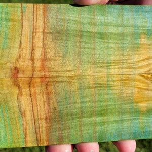 Stabilized and Dyed Curly Maple Burl Knife Scales Handle Material