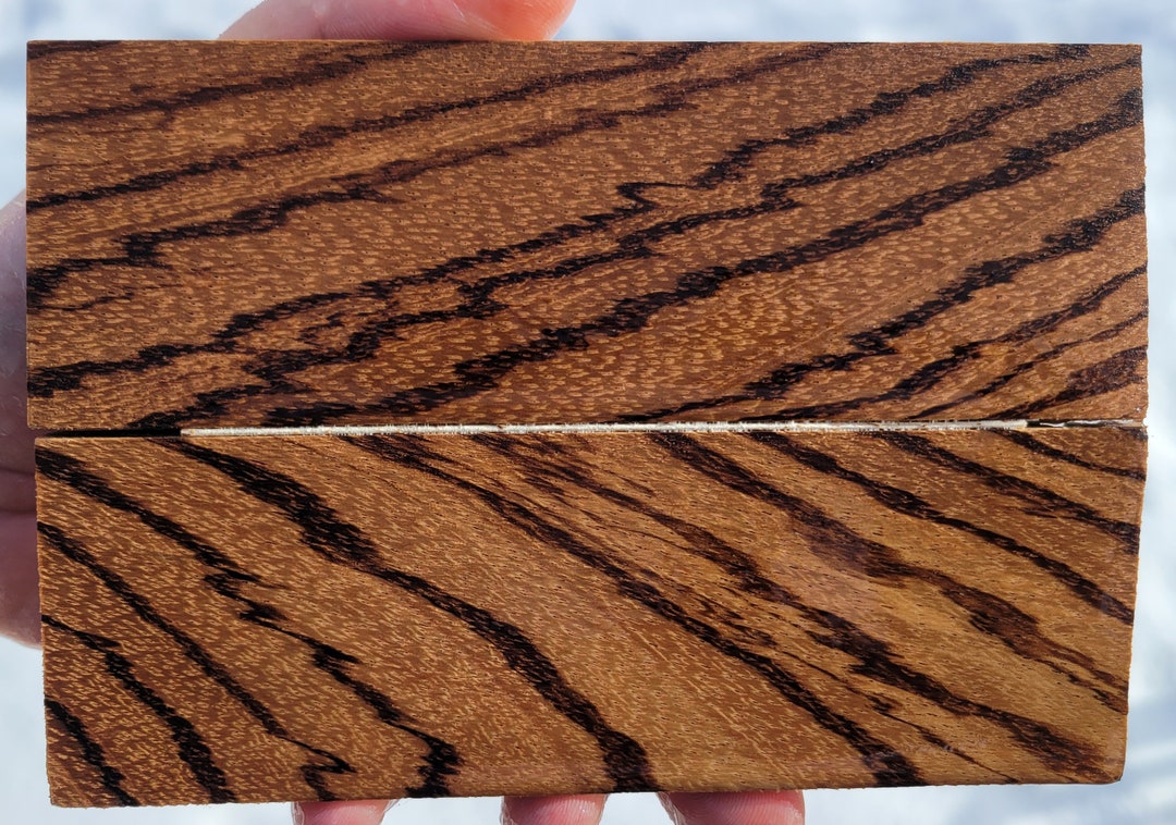 Stabilized Zebra Wood Knife Scales Handle Material Etsy