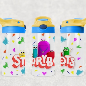 Storybots Inspired Sippy Cup Tumbler-12oz-ThermoInsulated Tumbler-Kids Water Bottle-Story bots-Children-Kids Gifts
