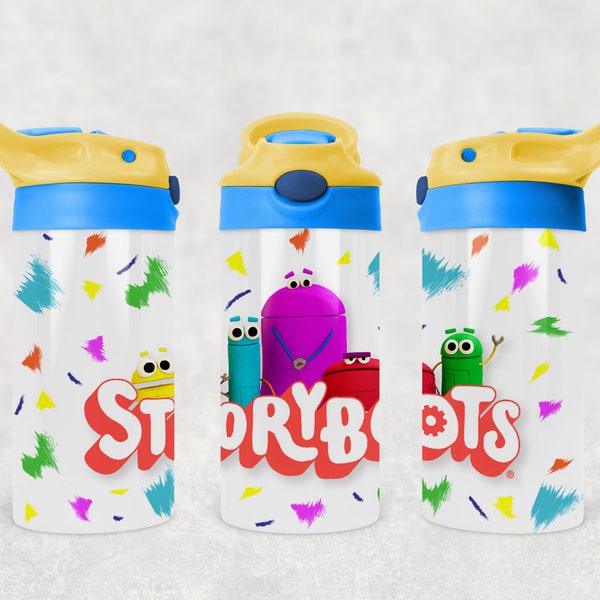 Storybots Inspiré Sippy Cup Tumbler-12oz-ThermoInsulated Tumbler-Kids Water Bottle-Story bots-Enfants-Cadeaux pour enfants