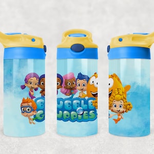 Bubble Guppies Sippy Cup-12oz Stainless Steel Cup-Bubble Guppies Tumbler-Bubble Guppies Water Bottle-Kids Gift-Children Cup