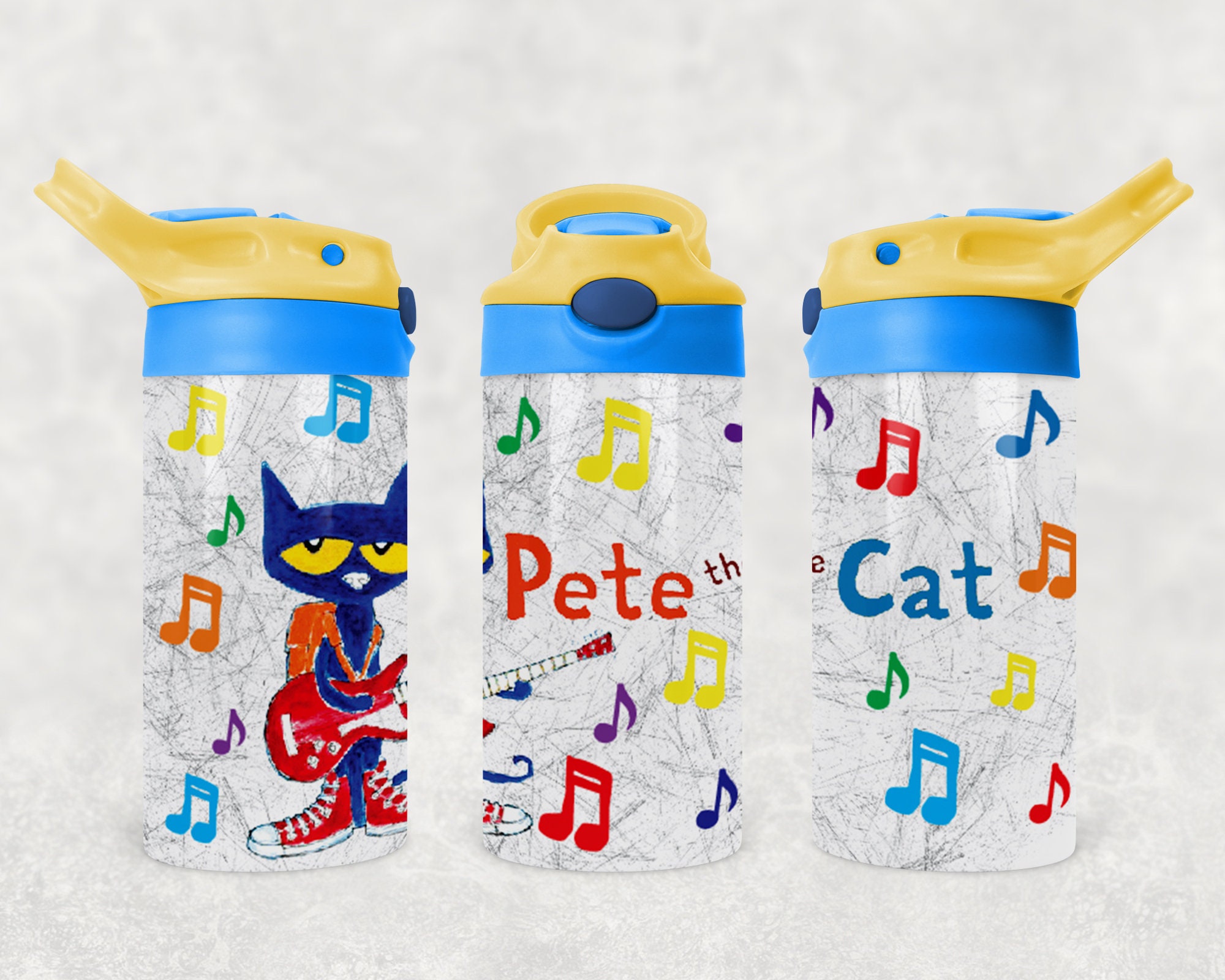 Pete the Cat Water Bottle-kids 12oz Stainless Steel Bottle-pete