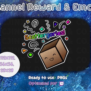 Twitch Channel Point Reward &quot;Scattergories&quot; Fun Icon Stream Games Chat Emote Twitch YouTube Streamer Discord Engage Audience Grow Community