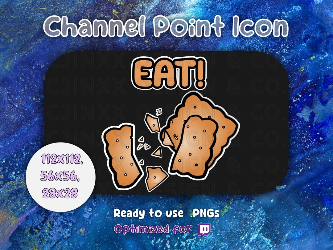 EAT A CRACKER Fun Twitch Reward, Channel Point, Food Snack Emote