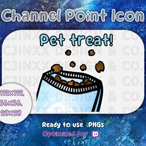 Channel Point Twitch Reward, Give Your Pet a Treat, Engage Your Community, Cute Emote for Twitch YouTube Streamer, Affiliate, Discord