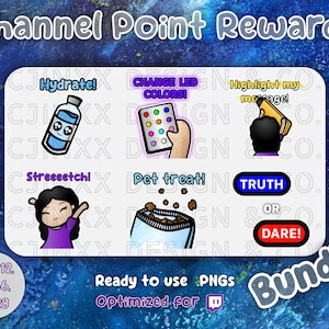 Twitch Icon Bundle, Black Curly Hair Gal, Engage Your Community, Channel Reward, Cute Emote for Twitch YouTube Streamer Affiliate, Discord