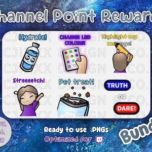 Twitch Icon Bundle, "Blonde Gal", Engage Your Community, Channel Reward, Cute Cartoon Emote for Twitch YouTube Streamer Affiliate, Discord