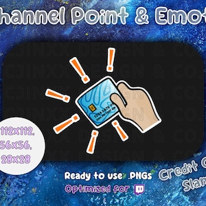 Twitch TAKE MY MONEY Emote, Hand Smack/Slam Debit Kreditkarte Meme, Channel Point Icon, Twitch Chat, Emoji für Twitch YouTube Kick Streamer