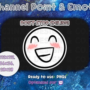 Leuk Twitch-kanaalpuntbeloningspictogram, blijf lachen-uitdaging, leuke stream-chatgames Leuke emote voor Twitch YouTube Kick Streamer Discord