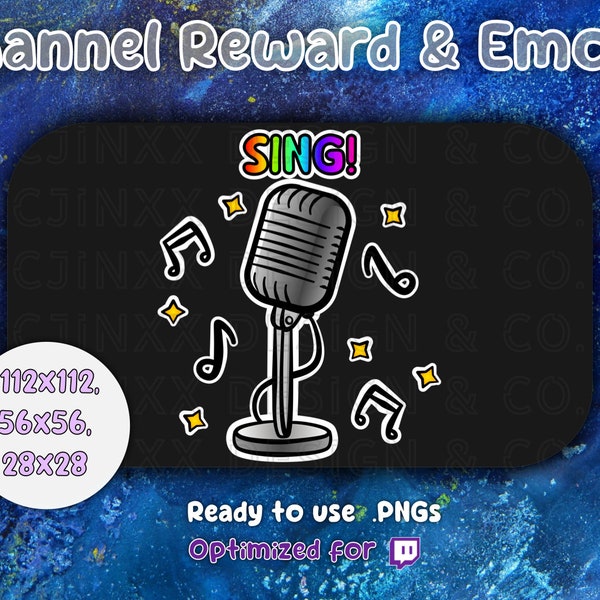 Twitch Channel Point Reward, SING! Fun Engage Your Audience, Interact Cute Icon for Twitch YouTube Streamer, Discord, Beginner Affiliate