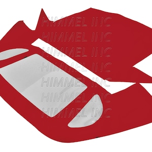 Handmade Mercedes R129 SL Convertible Soft Top 1990-2002 Made From Haartz Red American Automobile Canvas