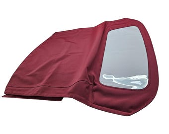 Capote de remplacement pour Porsche Boxster 986 fait main 1997-2002 avec fenêtre en plastique fabriquée à partir de toile automobile américaine bourgogne Haartz