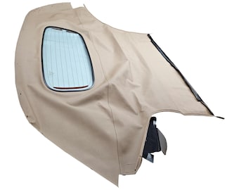 Handmade MAZDA MIATA Convertible Soft Top & Heated Glass Window Haartz Saddle Twill 1990-2005