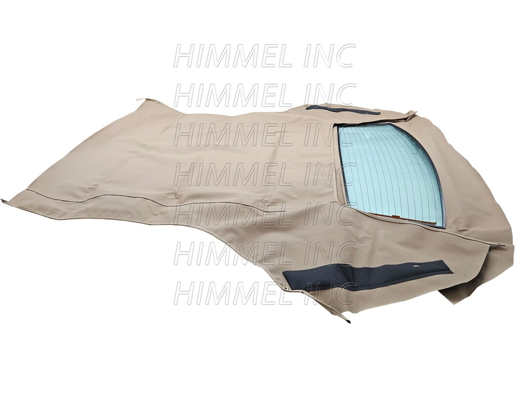 MoreThanTops Soft Top For Ford Mustang 94-04 – Parchment Twill Vinyl W/ Defroster Glass Window