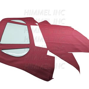 Handmade Mercedes R129 SL Convertible Soft Top 1990-2002 Made From Haartz Burgundy Stayfast American Automobile Canvas