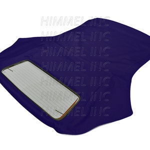 BMW Serie 3 E46 2000-2006 Techo convertible y ventana de vidrio Lona americana azul hecha a mano